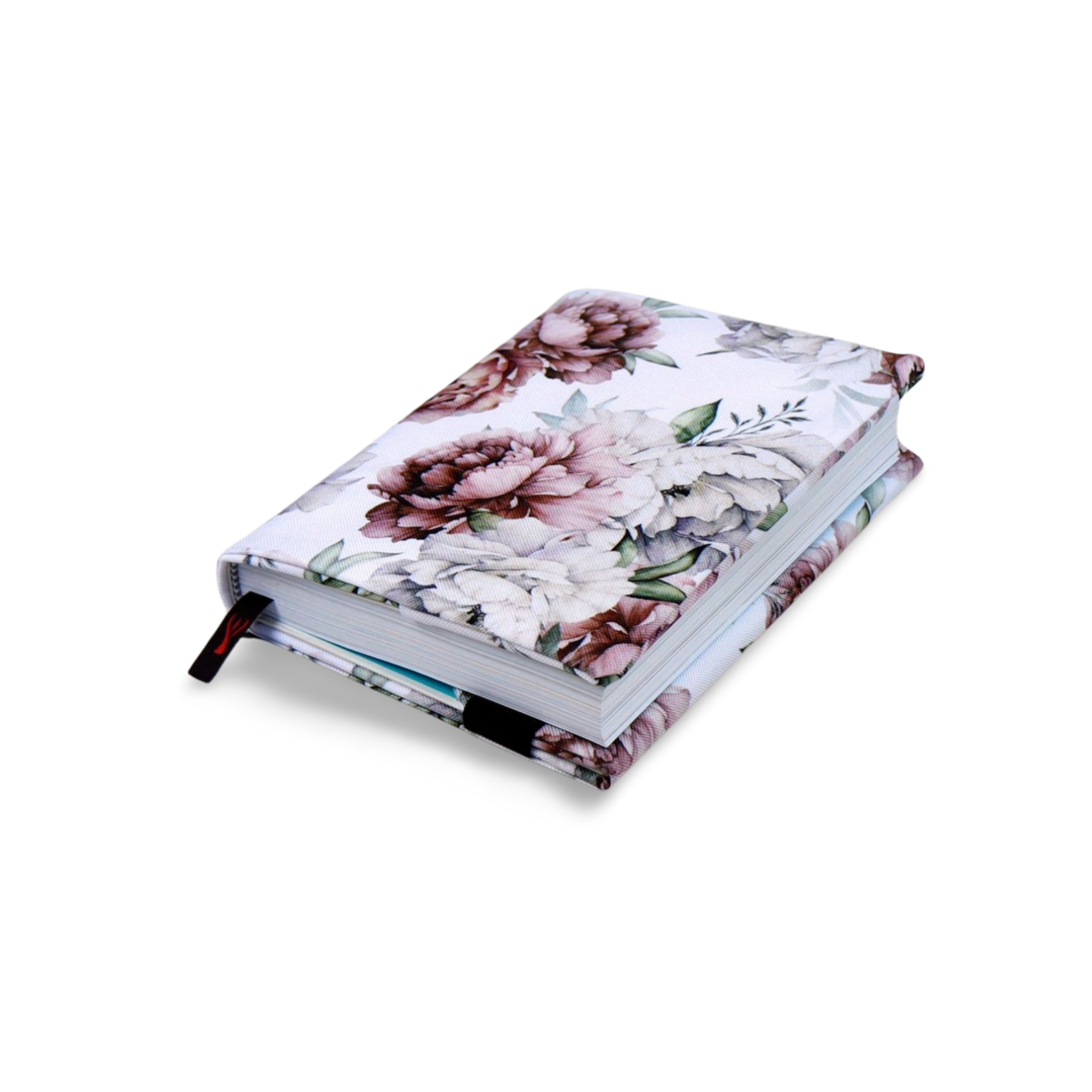 Okładka na Książkę Dusty Rose Peony – Regulowana, Wodoodporna