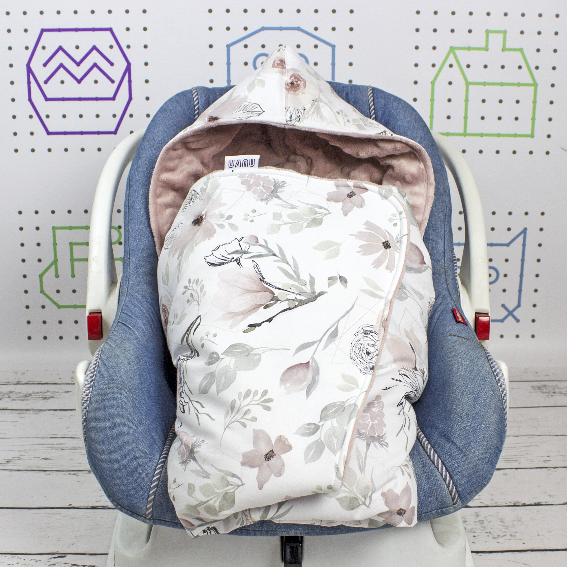 embroidered Car Seat Blanket